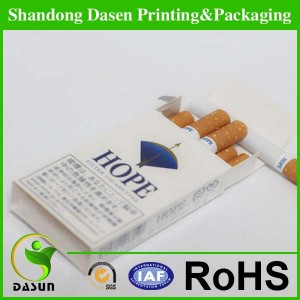 Pitilleras personalizadas empaquetado caja de papel, diseño de cajas de cigarrillo, caja del cigarrillo