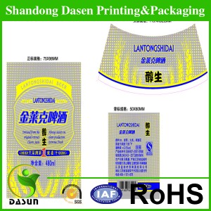  Etiquetas de las botellas de cerveza de lujo, etiqueta de botellas envases 